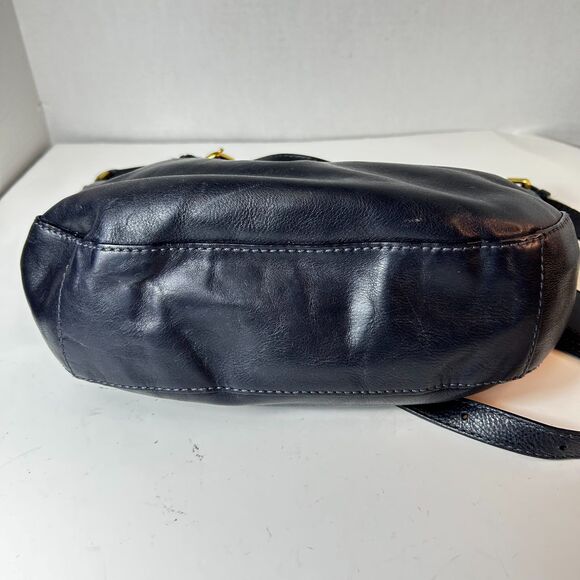 Marc By Marc Jacobs Globetrotter Midnight Navy Leather Shoulder Crossbody Bag - Picture 6 of 15